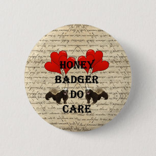 Hone badger do care 2 inch round button