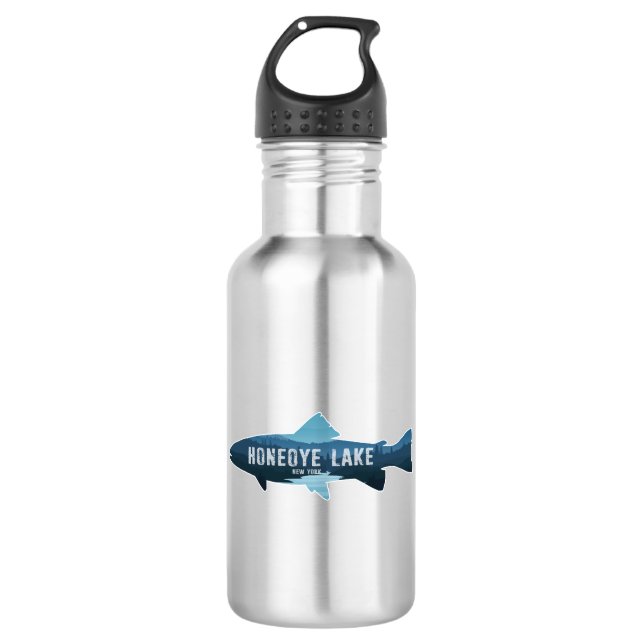 Honeoye Lake New York Fish 532 Ml Water Bottle (Front)