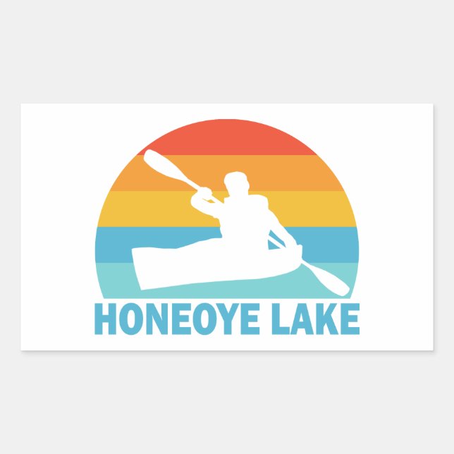 Honeoye Lake New York Kayak Sticker (Front)