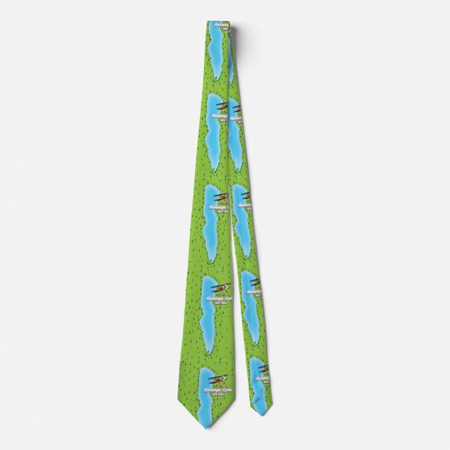 Honeoye Lake New York map Tie (Front)