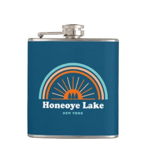 Honeoye Lake New York Rainbow Hip Flask