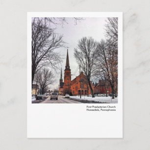 Honesdale, PA Post Card-First Presbyterian Church Postcard