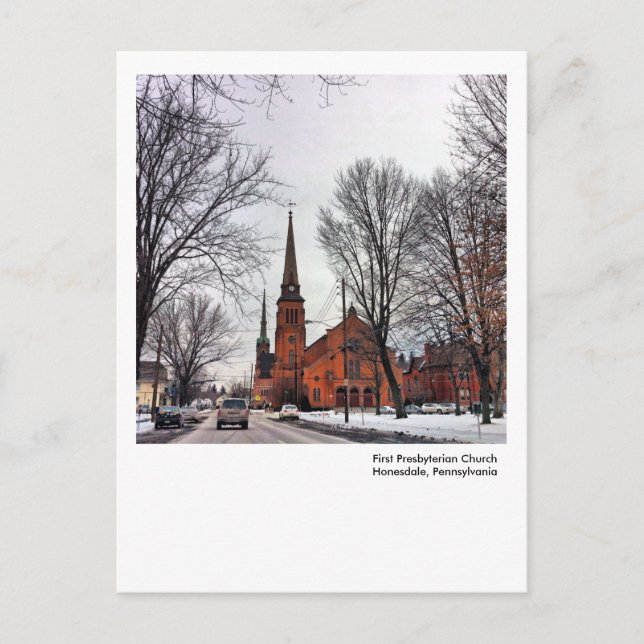 Honesdale, PA Post Card-First Presbyterian Church Postcard (Front)