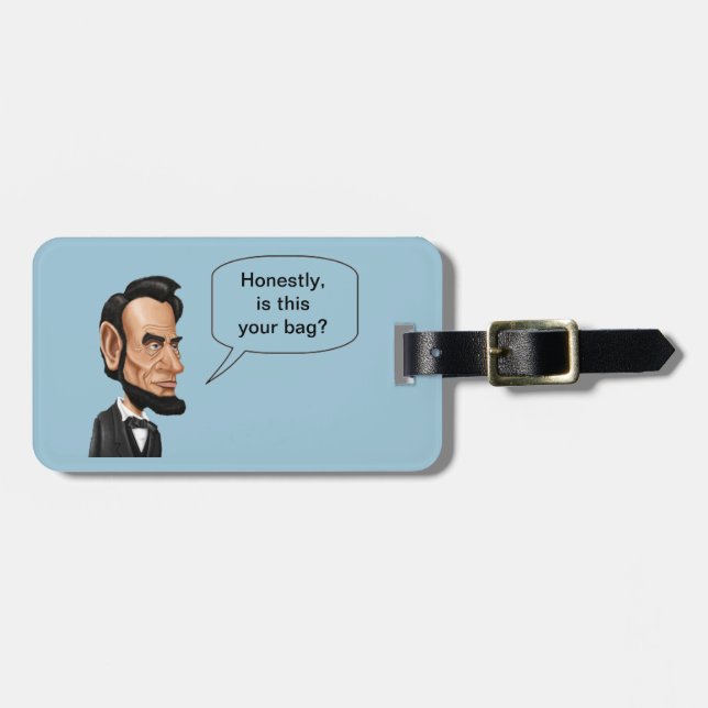 Honest Abe Luggage Tag (Front Horizontal)