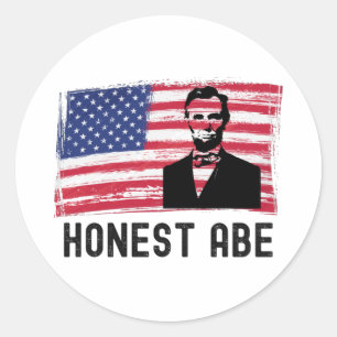 Honest Abe, The Great Emancipator Classic Round St Sticker