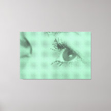 Honest Black&Green Halftone Effect Female Glance
