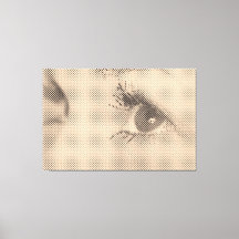 Honest Black&Salmon Halftone Effect Female Glance