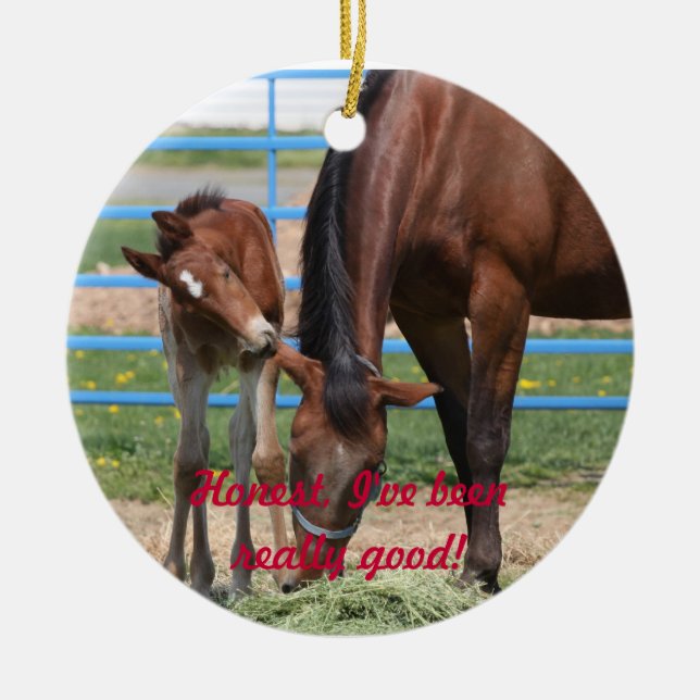 Honest I've been good! Ceramic Ornament (Front)