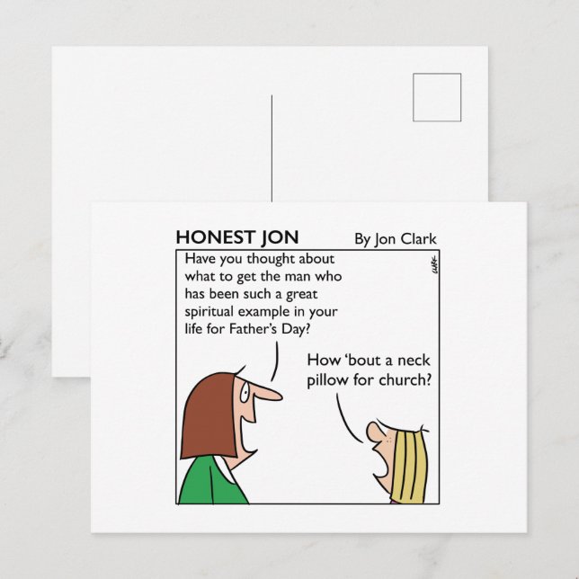 Honest Jon drôle Carte de fête du Père (Devant / Derrière)