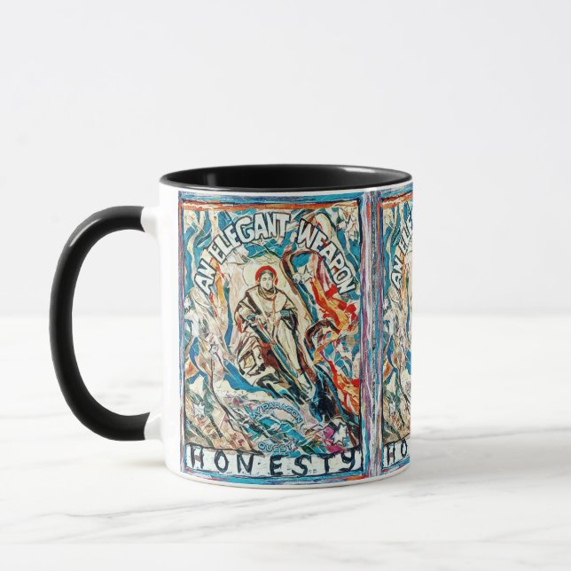Honesty, an elegant weapon for civilized times mug (Left)