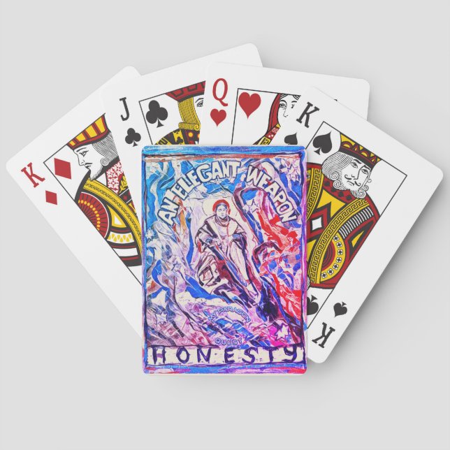 Honesty, an elegant weapon for civilized times playing cards (Back)