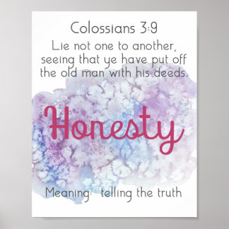 Honesty Character Trait Poster