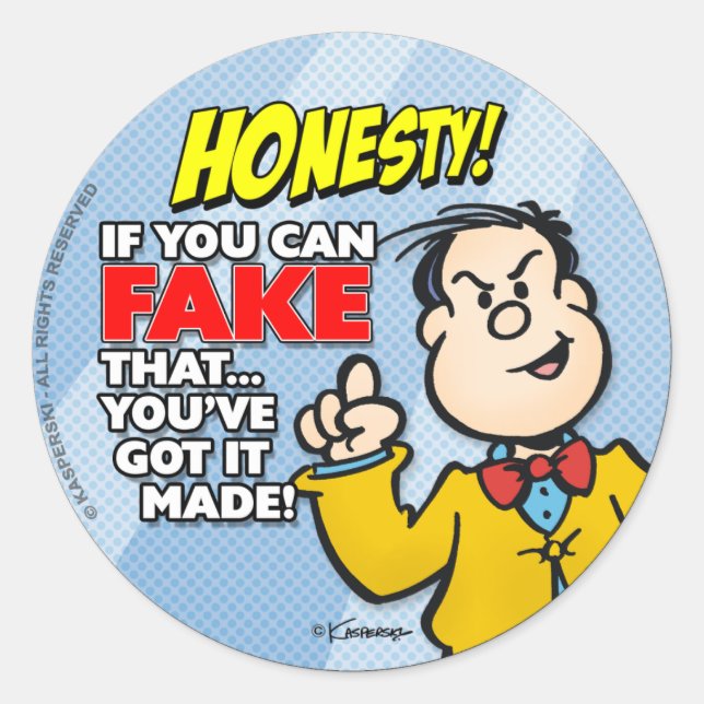 Honesty Classic Round Sticker (Front)