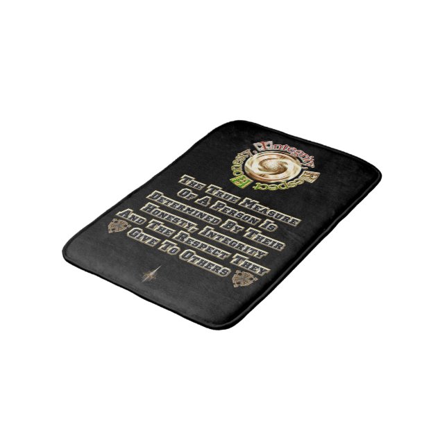 Honesty Integrity Respect MXT Bath Mat (Angled)