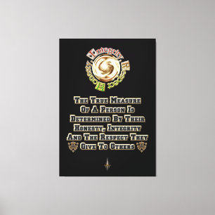 Honesty Integrity Respect MXT Canvas Print