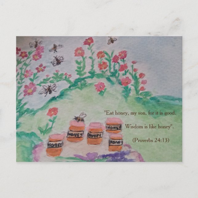 Honey and Bees Postcard (Front)