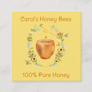 Honey and Flowers Fresh Honey Apiary Business Card