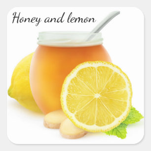 Honey and lemon square sticker