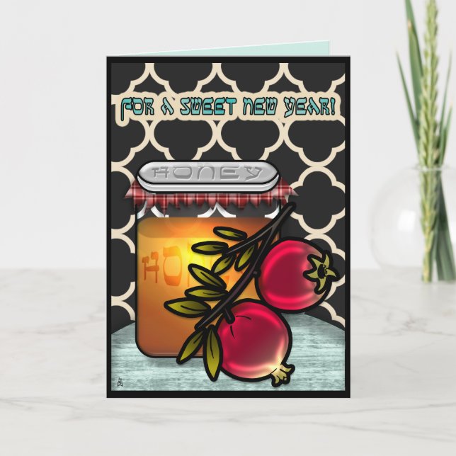 Honey and Pomegranates Holiday Card (Front)