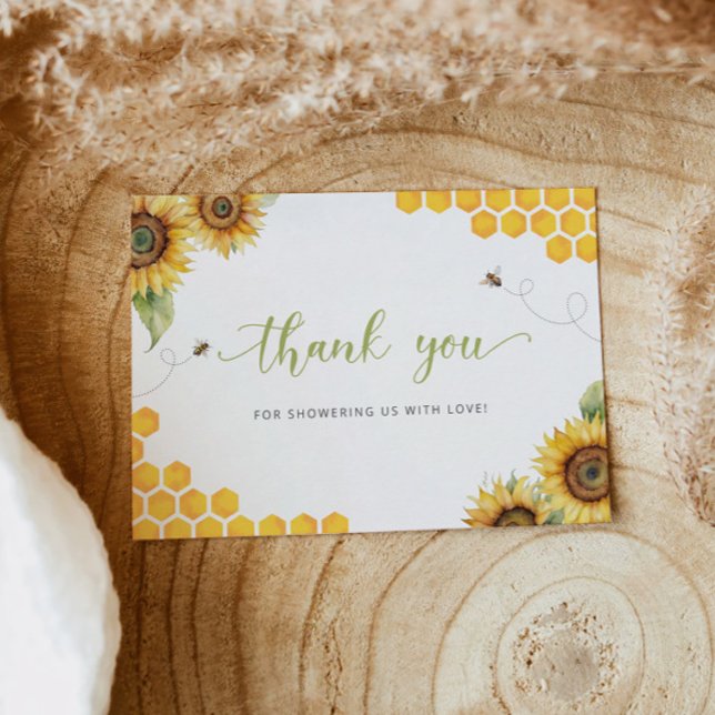 Honey Baby Shower Thank You Card (Creator Uploaded)