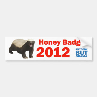 Honey Badger 2012 Bumper Sticker