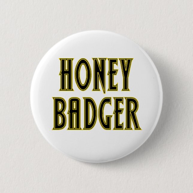 Honey Badger 2 Inch Round Button (Front)