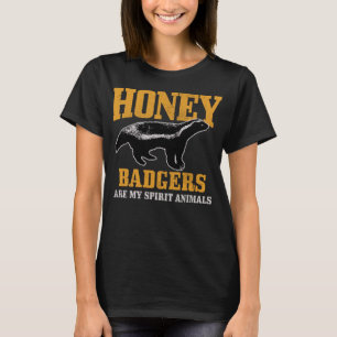 Honey Badger Are My Spirit Animal Funny Vintage T-Shirt