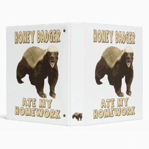 Honey Badger Ate My Homework! Binder