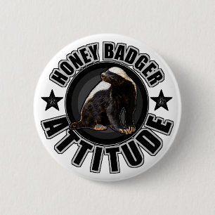 Honey Badger ATTITUDE - Round Design 2 Inch Round Button