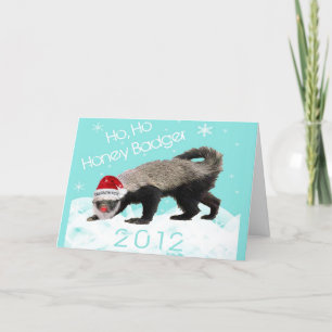Honey Badger Christmas 2012 Greeting Card