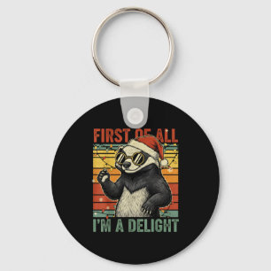 Honey Badger Christmas First Of All Im A Delight F Keychain