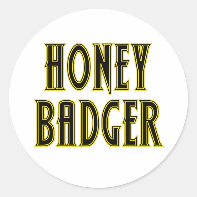 Honey Badger Classic Round Sticker (Front)