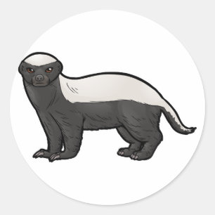 Honey Badger Classic Round Sticker