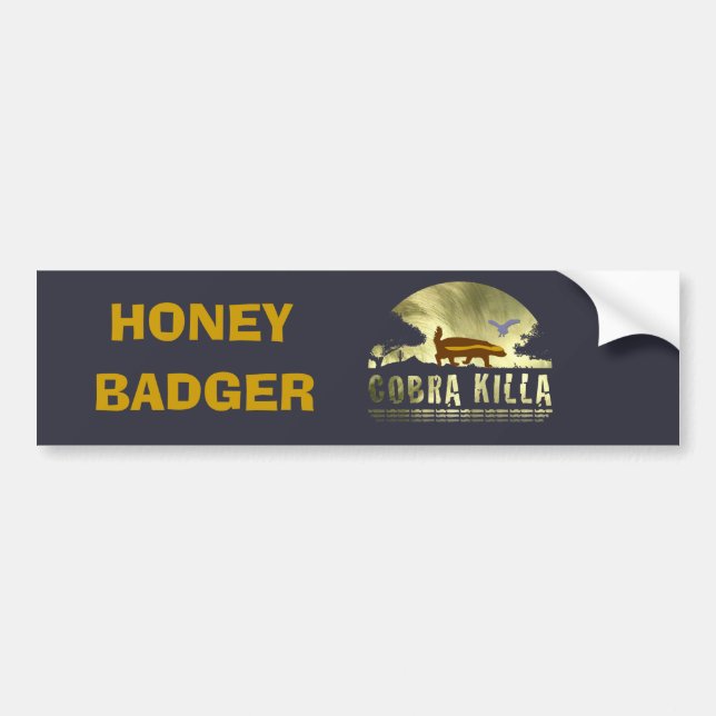 Honey Badger Cobra Killa Bumper Sticker (Front)