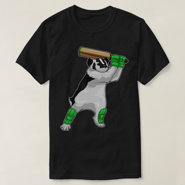 Honey badger Cricket Cricket bat T-Shirt (Design Front)