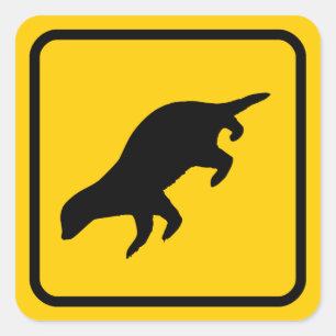 Honey Badger Crossing Sticker
