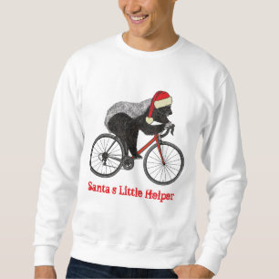 Honey Badger Cycling Funny Badass Festive Slogan  Sweatshirt