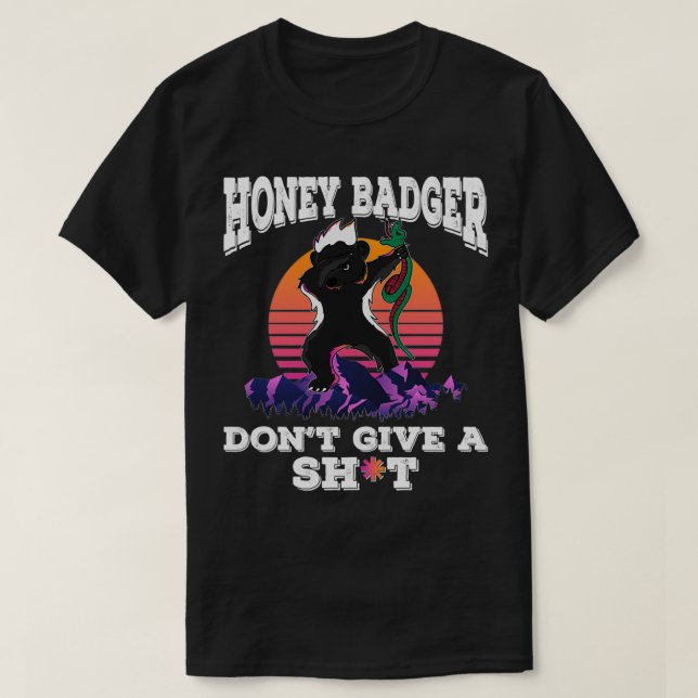 Honey Badger Dont Give A sht design Dabbing Animal T-Shirt (Design Front)