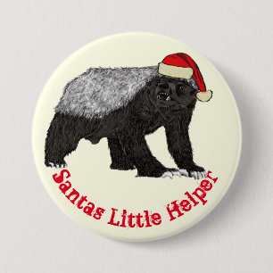 Honey Badger Funny Badass Festive Irony Quote 3 Inch Round Button