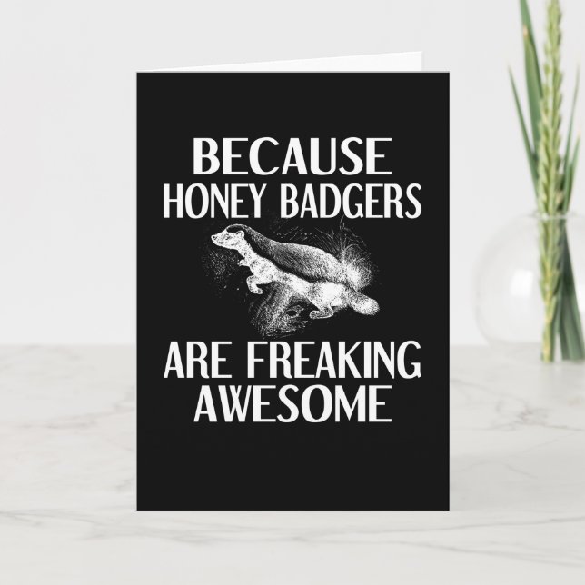 Honey Badger Gifts Animal Honey Badger Lover Card (Front)