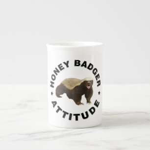 Honey badger has Attitude Bone China Mug