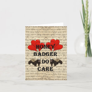 Honey badger holiday card
