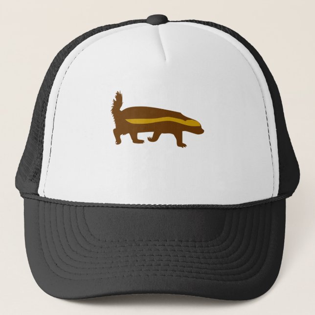 honey badger honey badger honey badger trucker hat (Front)