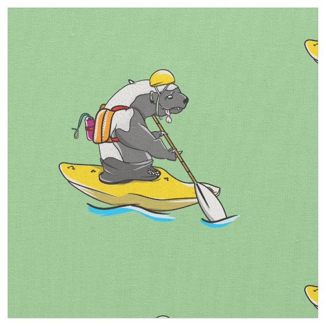 Honey badger in a boat fabric (Close Up)