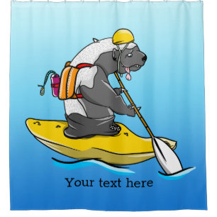 Honey badger in a kayak