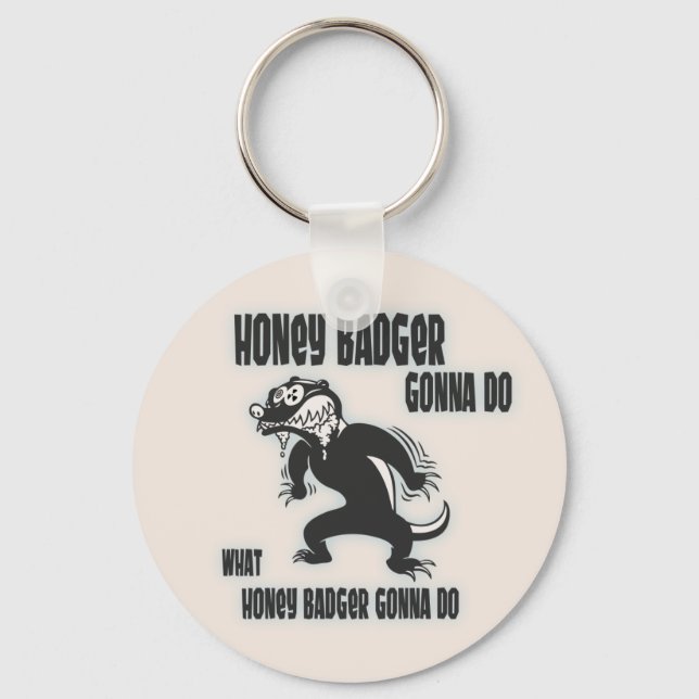 Honey Badger Keychain (Front)