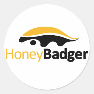 Honey Badger Logo Classic Round Sticker