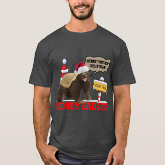 Honey Badger Merry Freakin Christmas T-Shirt