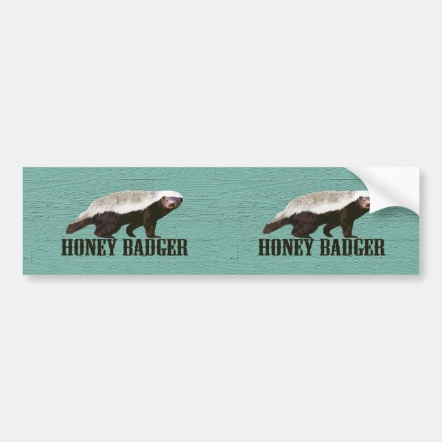 Honey Badger Profile View Bumper Sticker (Front)