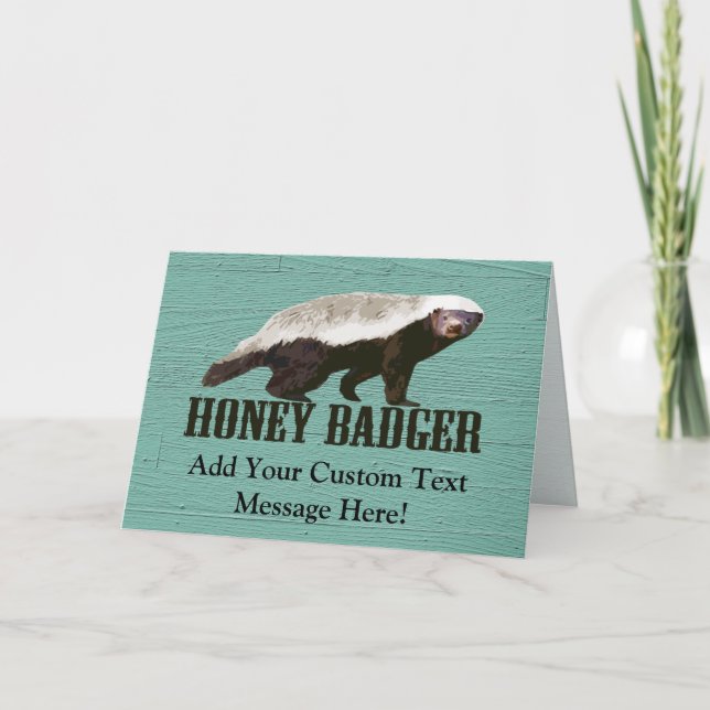 Honey Badger Profile View Card (Front)